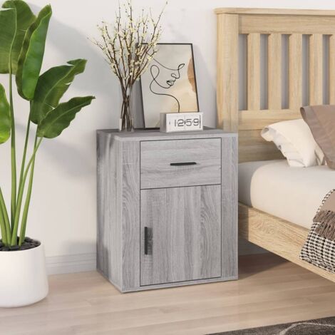 Table de chevet Industriel Table d'Appoint Table de nuit Sonoma gris 50x36x60 cm Bois d'ingénierie -BV70451 (1/5)
