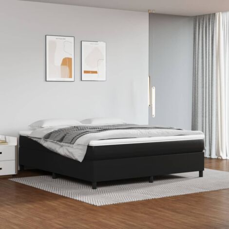 Lit Adulte Fonctionnel - Lit à sommier tapissier avec matelas pour Couchage Noir 160x200 cm BV26038 (1/5)