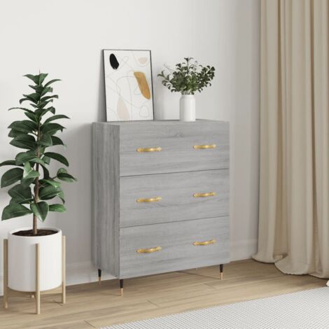 Buffet,Buffet Commode de salon/séjour sonoma gris 69,5x34x90 cm bois d'ingénierie -TZ57867 (1/5)