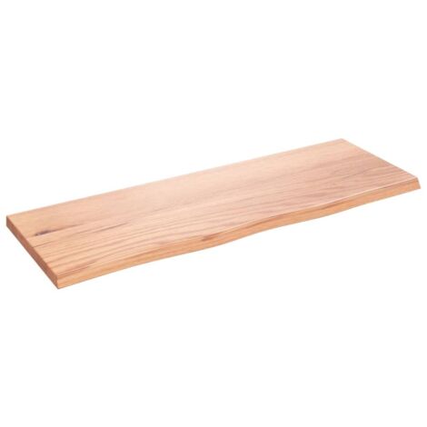 Étagère murale multiposition - Meuble Étagère murale marron clair 80x30x2 cm bois chêne massif traité -BV41116 (1/4)