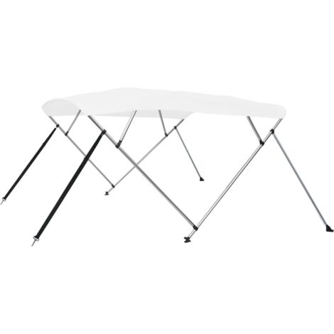 Auvent Bimini à 4 arceaux pour Bateau - Contemporain - Blanc 243x180x137 cm Chic-153335 (1/5)