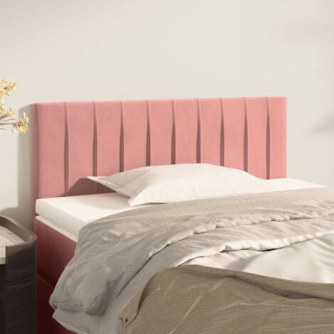 Tête de lit magnifique - Armoire de Tête de lit pour Chambre - Rose 80x5x78/88 cm Velours -54567 (1/5)