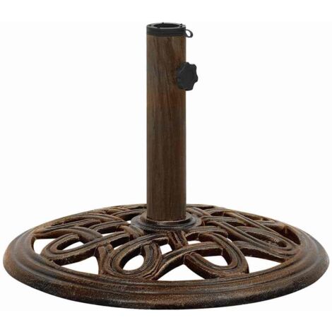 Pied de parasol,Socle de parasol Bronze 40x40x32 cm Fonte -68240