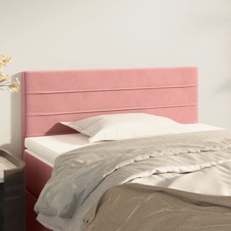 Tête de lit magnifique - Armoire de Tête de lit pour Chambre - Rose 100x5x78/88 cm Velours -84647 (1/5)