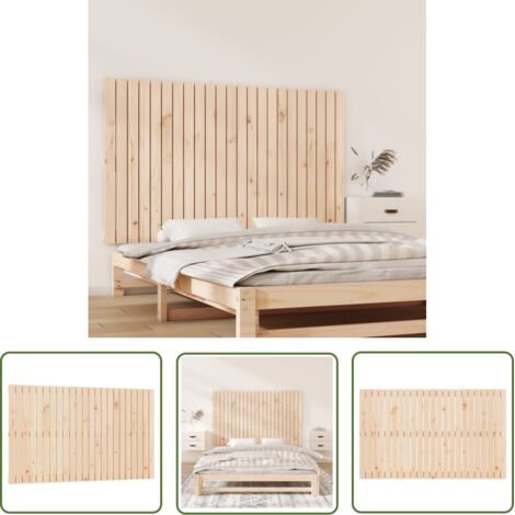 The Living Store Tête de lit murale 147x3x90 cm Bois massif de pin - Tête De Lit Murale - Tête De Lit Bois - Tête De Lit Design Classique - Support Lombaire Lit - Meuble Chambre À Coucher (1/5)