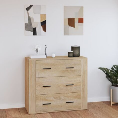 Buffet,Placard de cuisine,Meuble de rangement Chêne sonoma 80x33x70 cm Bois d'ingénierie -TZ55440 (1/5)