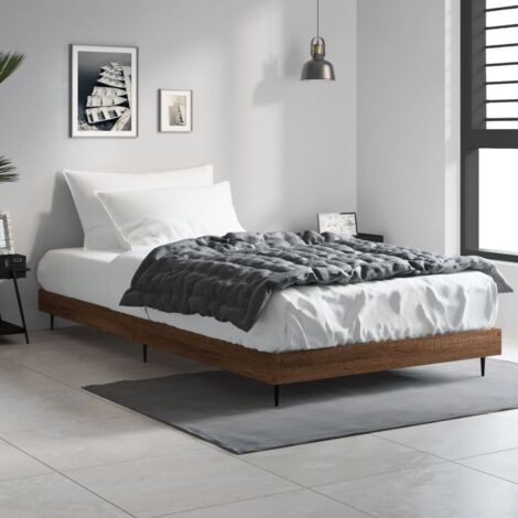 Lit adulte Moderne - Cadre de lit pour Adultes, Enfants pour Couchage - Lit adulte chêne marron 90x190 cm bois d'ingénierie -93294 (1/5)