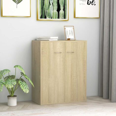 Buffet,Placard de cuisine,Meuble de rangement Chêne sonoma 60x30x75 cm Aggloméré -TZ75685 (1/5)