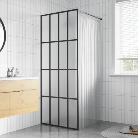 Paroi de douche,Écran de douche pour Salle de bain Verre trempé dépoli 90x195 cm -71654 (1/5)