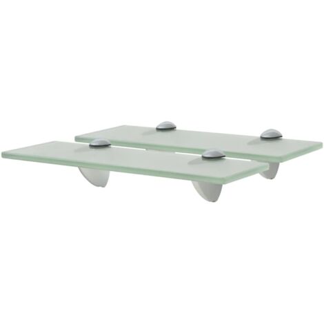 Lot de 2 Étagères murales pour Salon Bureau Chambre Verre 30 x 20 cm 8 mm -BV44989 (1/5)