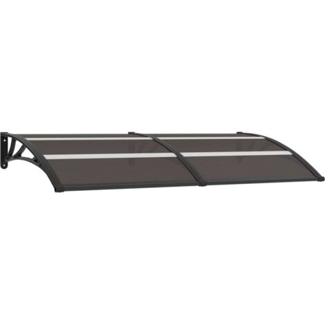 Auvent de porte,Marquise de Porte d'entrée,Store Banne Noir 200x80 cm PC -FR54479 (1/5)