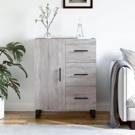 Buffet bas,Buffet Commode industriel sonoma gris 69,5x34x90 cm bois d'ingénierie -QS61372 (1/5)