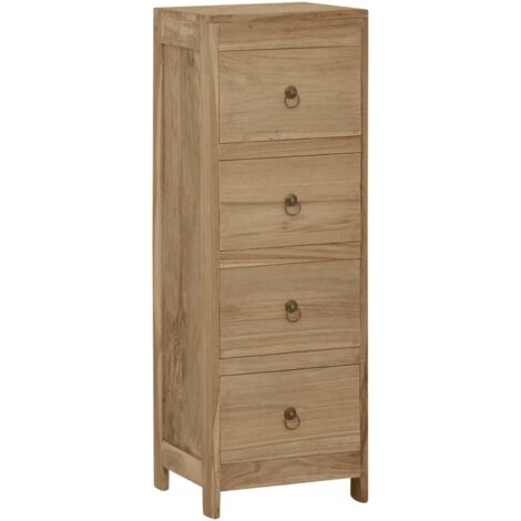 Furniture Limited - Commode 30x30x90 cm Bois massif de teck (1/5)