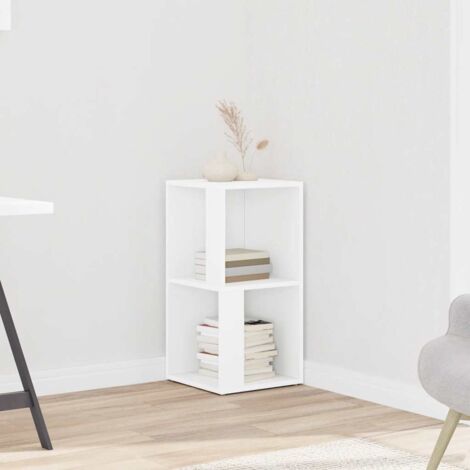 Armoire d'angle, Armoire de rangement, Étagère de rangement moderne Blanc 33x33x67 cm Aggloméré LKOWF37288 (1/5)