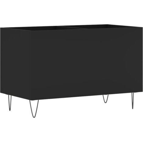 Armoire à disques,Meuble de Rangement,Meuble TV noir 74,5x38x48 cm bois d'ingénierie -96986 (1/5)