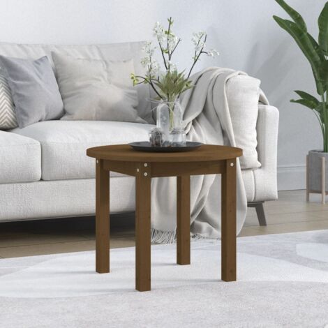 Table Basse de Salon Élégante,Table Canapé Marron miel Ø 55x45 cm Bois massif de pin -FR33898 (1/5)