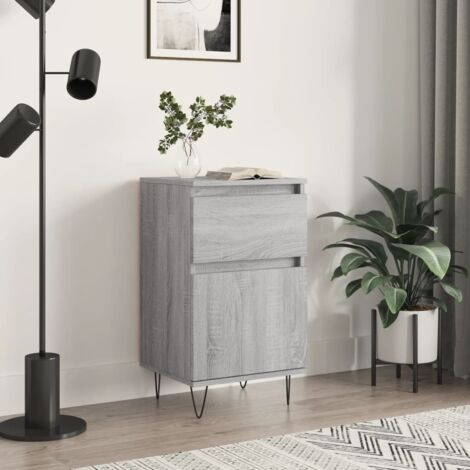 Buffet bas,Buffet Commode industriel sonoma gris 40x35x70 cm bois d'ingénierie -QS65234 (1/5)