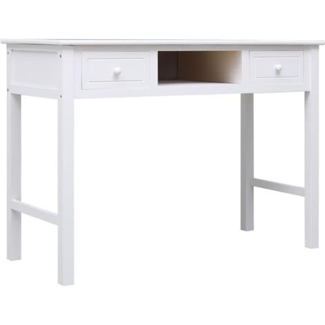Buffet,Placard de cuisine,Meuble de rangement Blanc 108x45x76 cm Bois de Paulownia massif -TZ48719 (1/5)