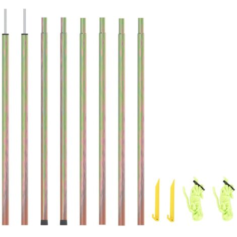 Lot de 2 Mât de fixation de parasol pour Voile d'ombrage 250 cm Acier galvanisé -52101