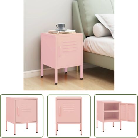 Furniture Limited - Table de chevet Rose 35x35x51 cm Acier (1/5)