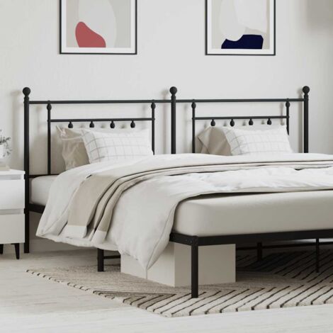 Tête de lit classique métal pour Chambre noir 200 cm -BV87019 (1/5)