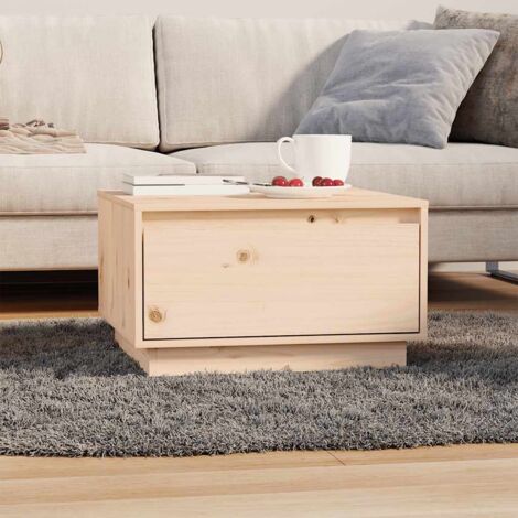 Table Basse de Salon Élégante,Table Canapé 55x56x32 cm Bois massif de pin -FR17800 (1/5)