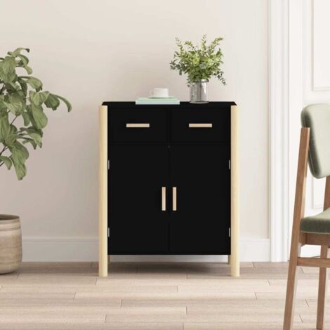 Buffet,Buffet Commode de salon/séjour Noir 62x38x75 cm Bois d'ingénierie -TZ69904 (1/5)