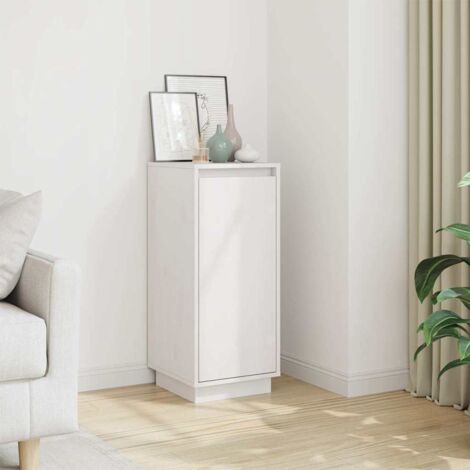 Buffet,Placard de cuisine,Meuble de rangement Blanc 31,5x34x75 cm Bois massif de pin -TZ23730 (1/5)