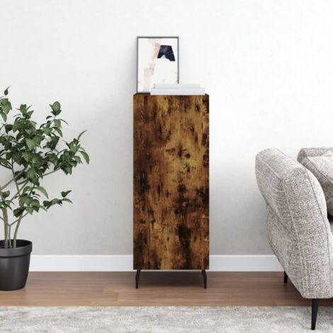 Buffet bas,Buffet Commode industriel Chêne fumé 34,5x34x90 cm Bois d'ingénierie -QS41745 (1/5)
