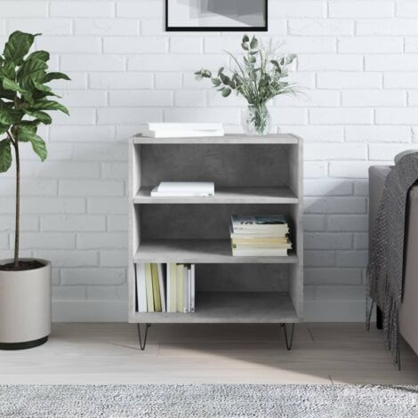 Buffet bas,Buffet Commode industriel gris béton 57x35x70 cm bois d'ingénierie -QS60495 (1/5)