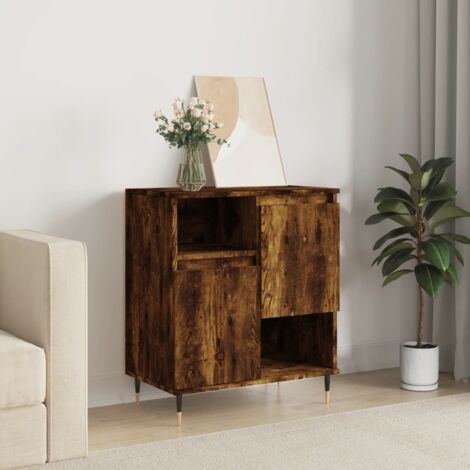 Buffet bas,Buffet Commode industriel Chêne fumé 60x35x70 cm Bois d'ingénierie -QS18730 (1/5)