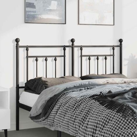 Tête de lit classique métal pour Chambre noir 135 cm -BV59488 (1/5)