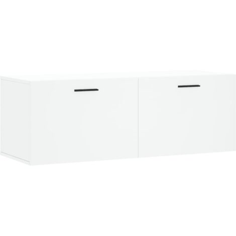 Armoire murale Salon,Meuble bas de Rangement,Meuble TV blanc 100x36,5x35 cm bois d'ingénierie -66281 (1/5)