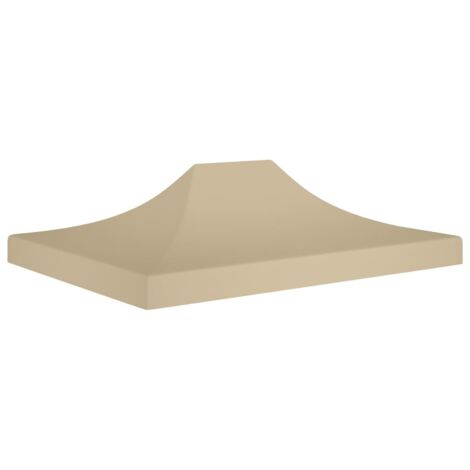 Toit de tente de réception pour belvédère de jardin,Résistant aux UV 4,5x3 m Beige 270 g/m² -30576 (1/5)