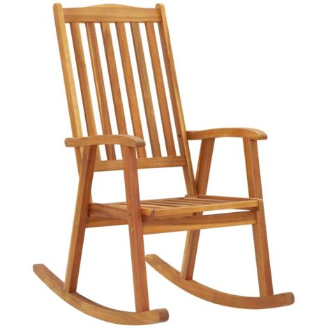 Chaise à bascule/Fauteuil à bascule,Grand confort Bois d'acacia massif -FR17248 (1/5)