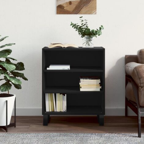 Buffet bas,Buffet Commode industriel noir 57x35x70 cm bois d’ingénierie -QS32659 (1/5)