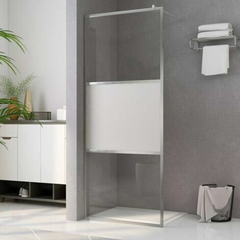 Paroi de douche,Paroi pour baignoire à l'italienne à verre ESG demi-dépoli 90x195 cm -Q2818 (1/5)