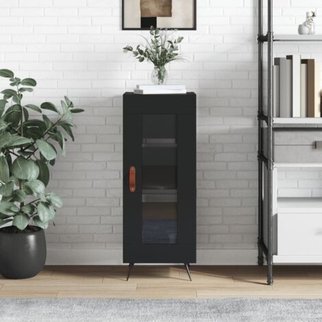 Buffet bas,Buffet Commode industriel Noir 34,5x34x90 cm Bois d'ingénierie -QS97966 (1/5)