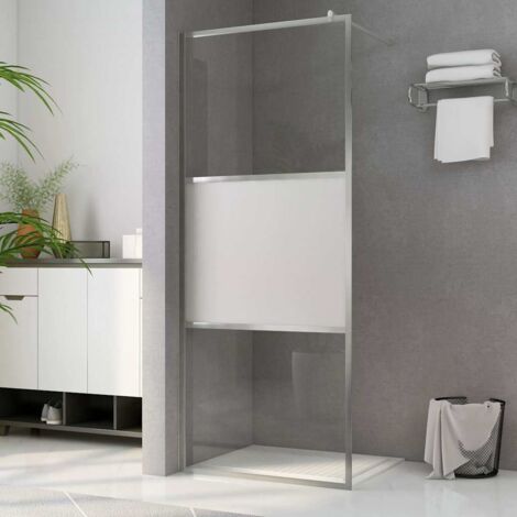 Paroi de douche,Paroi pour baignoire à l'italienne à verre ESG demi-dépoli 100x195cm -Q6222 (1/5)