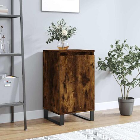 Buffet bas,Buffet Commode industriel chêne fumé 40x35x70 cm bois d'ingénierie -QS39844 (1/5)