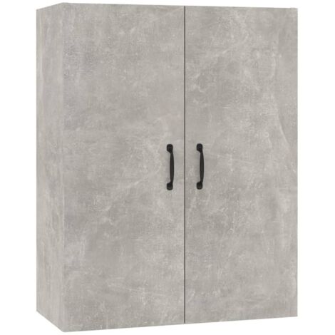 Meuble Elément de Cuisine,Armoire suspendue,Armoire de rangement Gris béton 69,5x34x90 cm Bois d'ingénierie -15151 (1/5)