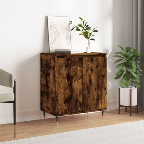 Buffet bas,Buffet Commode industriel Chêne fumé 60x35x70 cm Bois d'ingénierie -QS62616 (1/5)