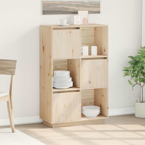 Buffet,Buffet d'appoint,Meuble de Rangement 74x35x117 cm Bois massif de pin -TZ75160 (1/5)
