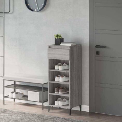 Meuble à chaussures,Étagère à chaussures,Porte-chaussures et Rangement Sonoma gris 40x36x105 cm Bois ingénierie - DH73313 (1/5)