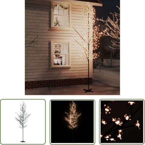 Arbre ¨¤ LED fleur de cerisier 672 LED Blanc chaud 400 cm (1/5)