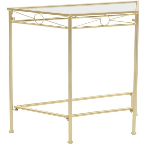 Table d'Appoint Chevet,Bout de Canapé Style vintage Métal 87 x 34 x 73 cm Doré -GB78416 (1/5)