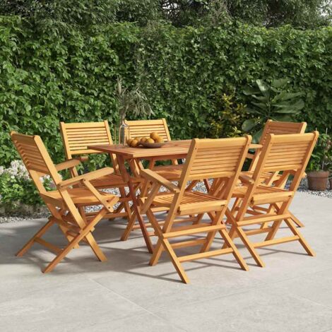Chaises de jardin pliantes 6 pcs,Fauteuils d'extérieur 55x62x90 cm bois massif teck -TF33396 (1/5)