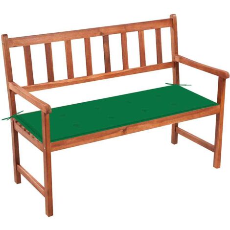 Banc de jardin avec coussin,Moderne Banc terrasse d'extérieur 120 cm Bois d'acacia massif -FV60299 (1/5)