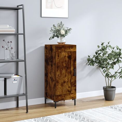 Buffet bas,Buffet Commode industriel Chêne fumé 34,5x34x90 cm Bois d'ingénierie -QS20234 (1/5)
