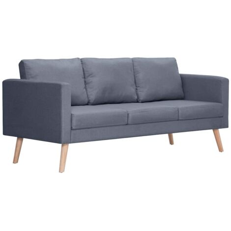 Canapé à 3 places,Sofa Style Moderne Tissu Gris foncé -Q5922 (1/5)